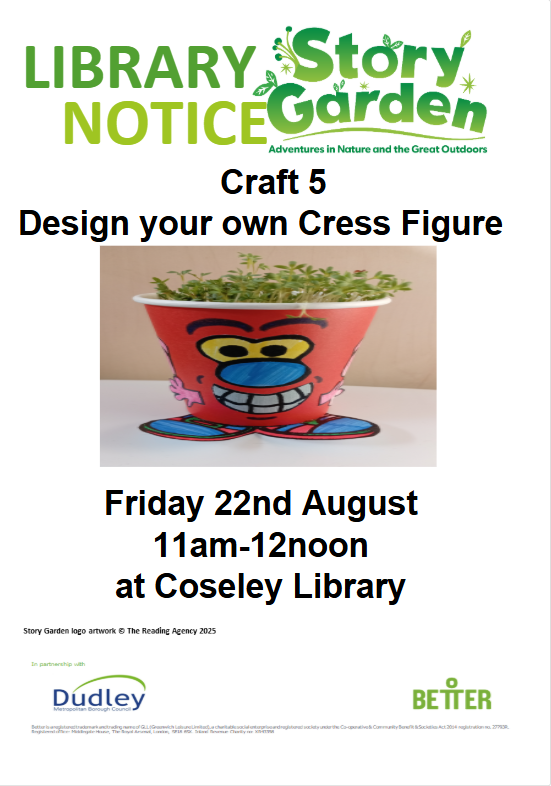 Coseley Library - Design Your Own Cress Figure Craft